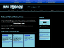 Tablet Screenshot of n64-cheats.es